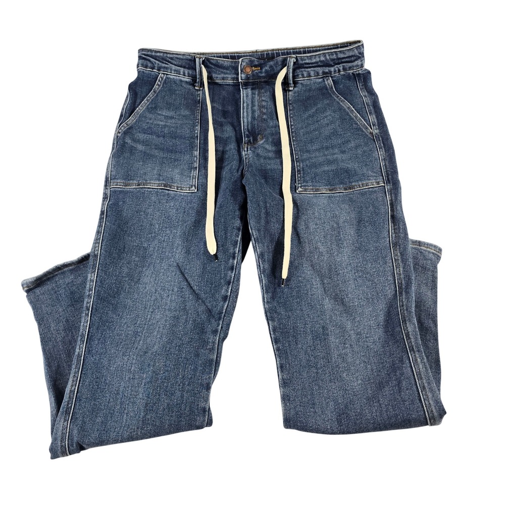Judy Blue Los Angeles Denim Joggers Medium Wash Patch Pocket JB88779 MD 13/31